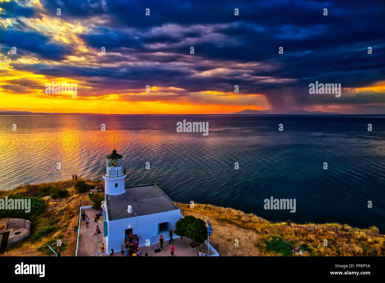 Thessaloniki, Greece - August 19, 2018: Celebration of the World Day of  Lighthouses in Megalo Emvolo of Aggelochori in Thessaloniki. International  Lig Stock Photo - Alamy