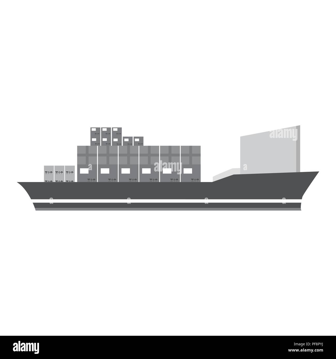 Cargo ship icon of vector illustration for web and mobile design Stock ...