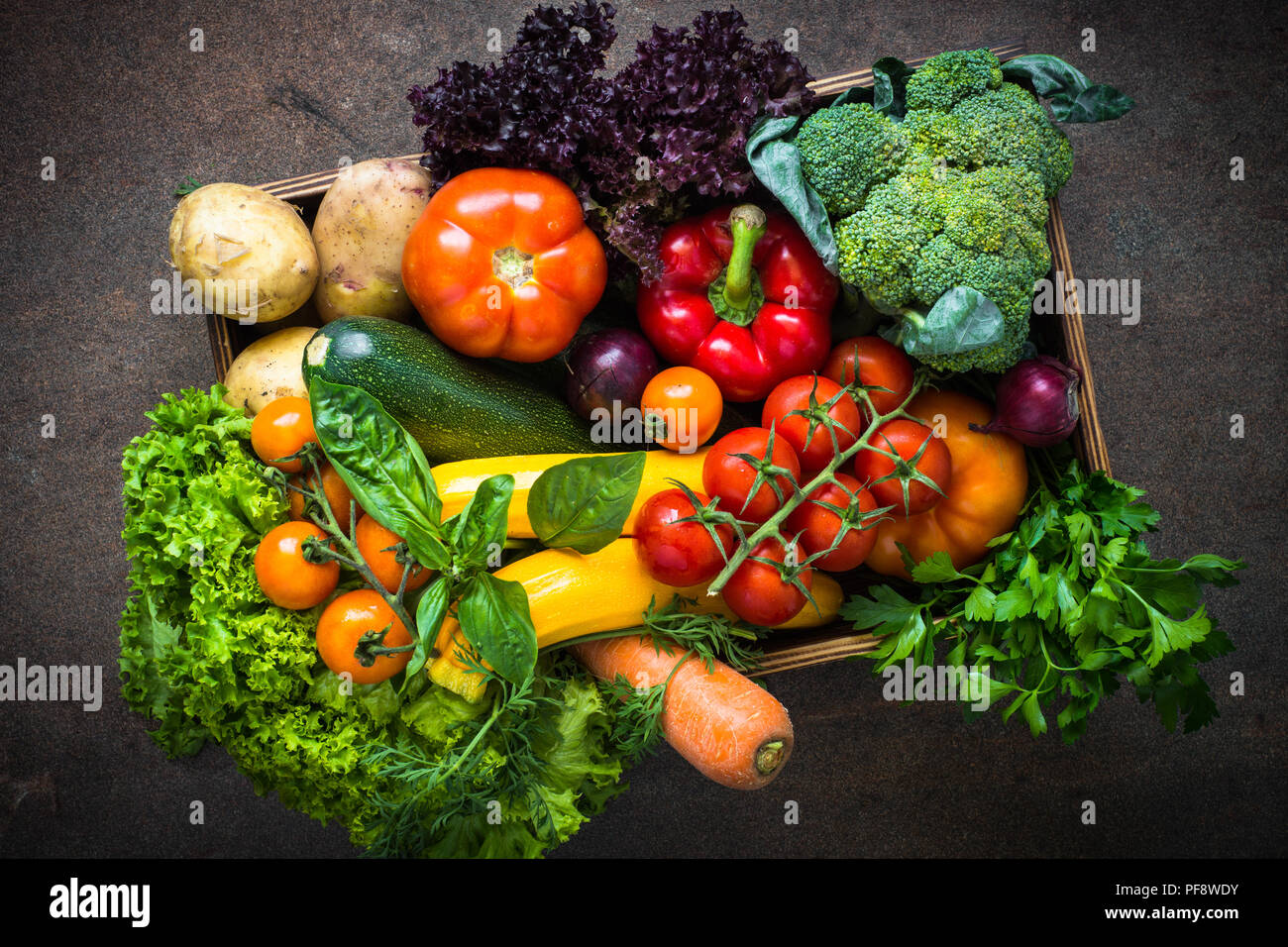 Fresh Vegetables In Wooden Tray Healthy Food Ingredients Organic fresh-vegetables-in-wooden-tray-healthy-food-ingredients-organic