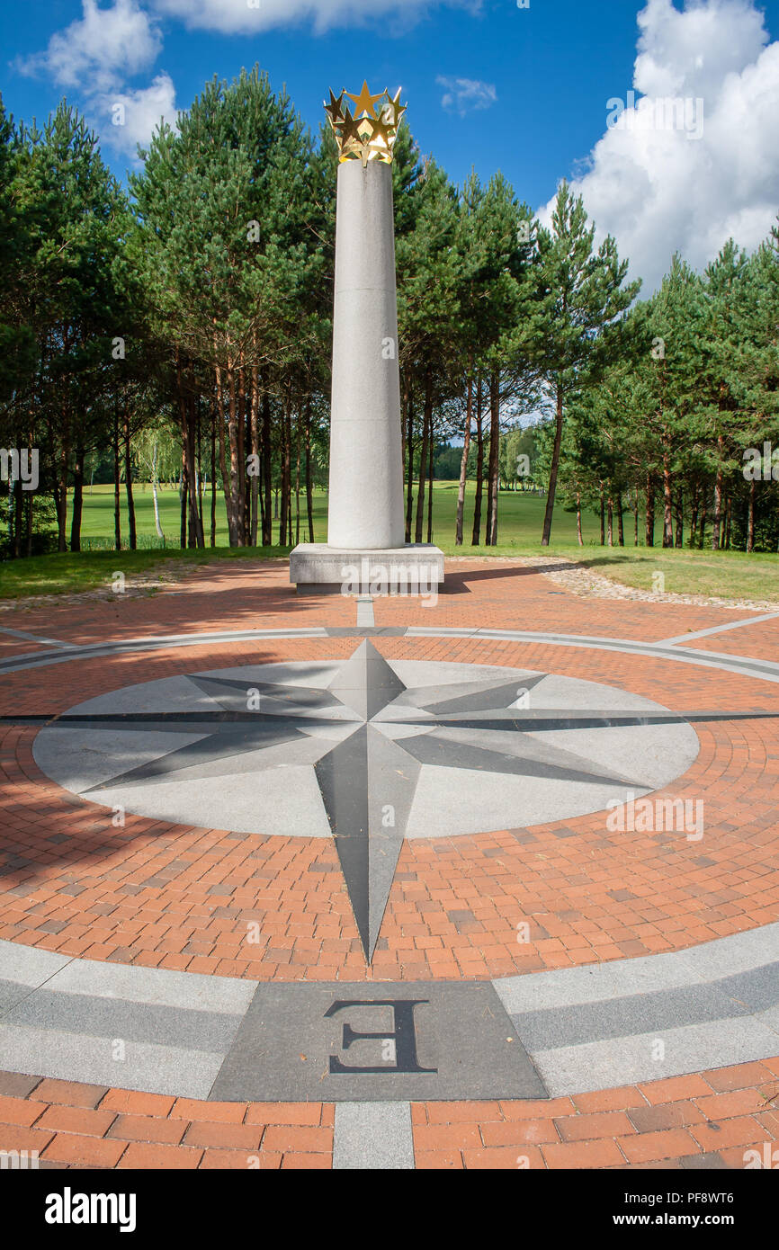 Purnuskes, Vilnius, Lithuania, Geographic center of Europe, with crown