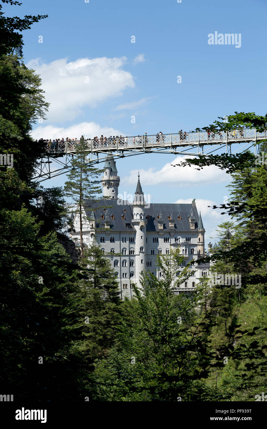 Neuschwanstein Castle and Marienbruecke (Mary's Bridge), Hohenschwangau