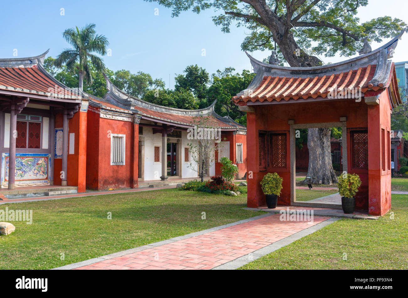 Exterior view of Taiwan Confucian Temple in Tainan Stock Photo