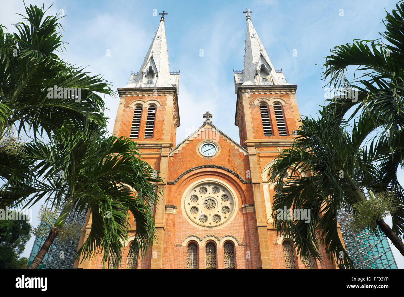 Vietnam the Notre Dame Cathedral in Ho Chi Minh City Viet Nam Stock Photo