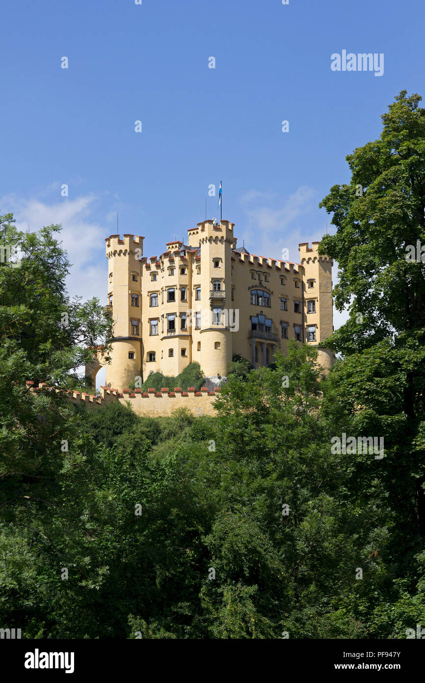 Hohenschwangau Castle, Hohenschwangau, Allgaeu, Bavaria, Germany Stock ...