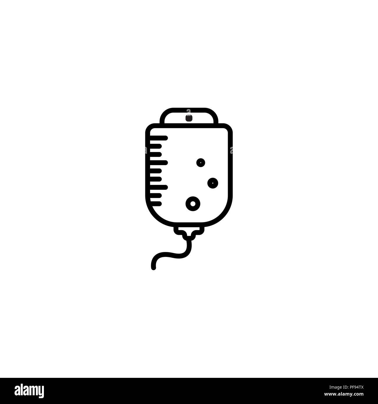 Web line icon. Drop counter black on white background Stock Vector