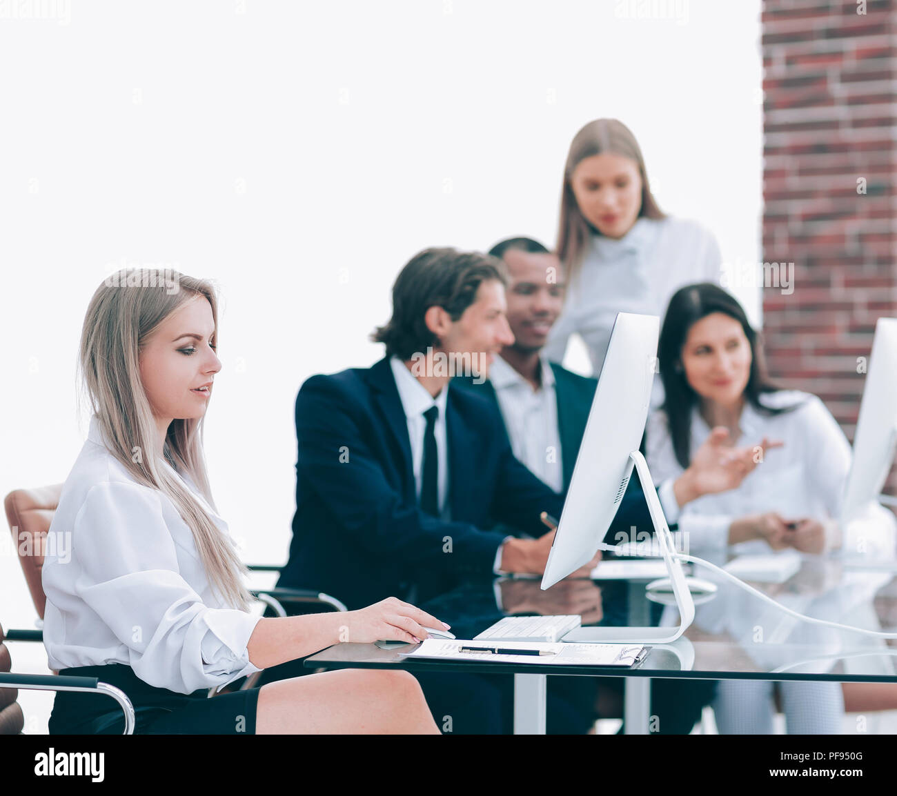 creative managers team working with new project in modern office Stock Photo