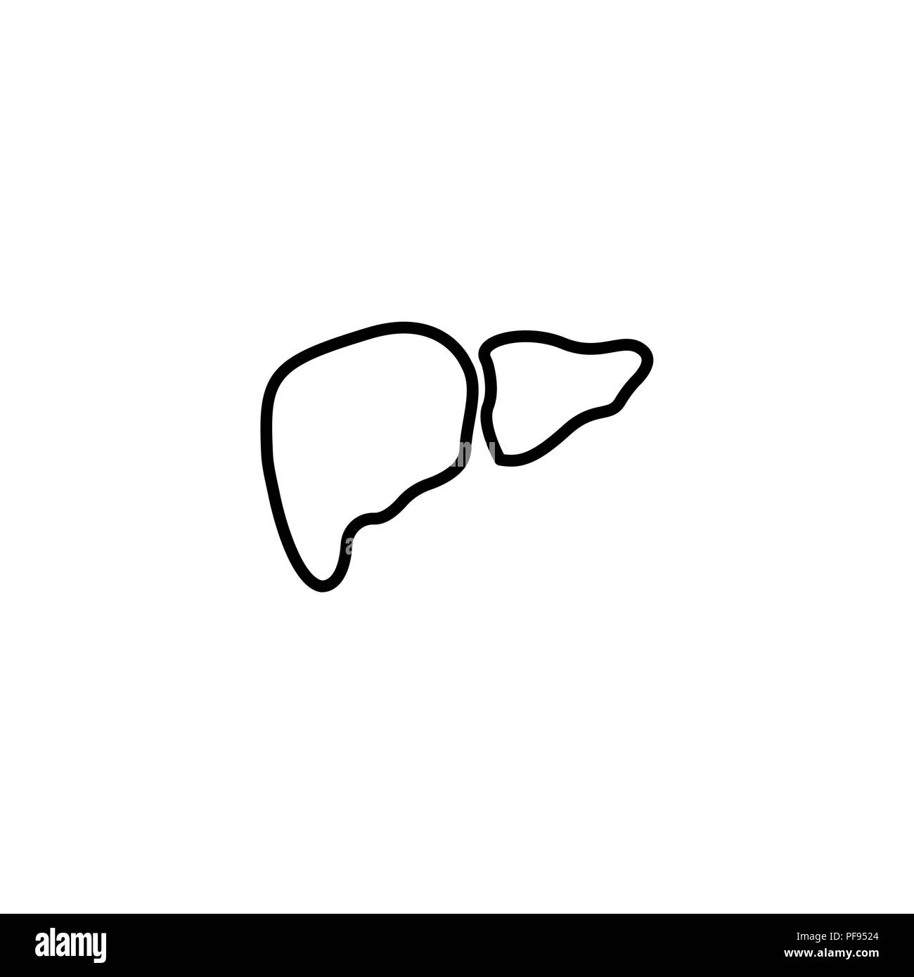 Web line icon. Liver black on white background Stock Vector Image & Art ...