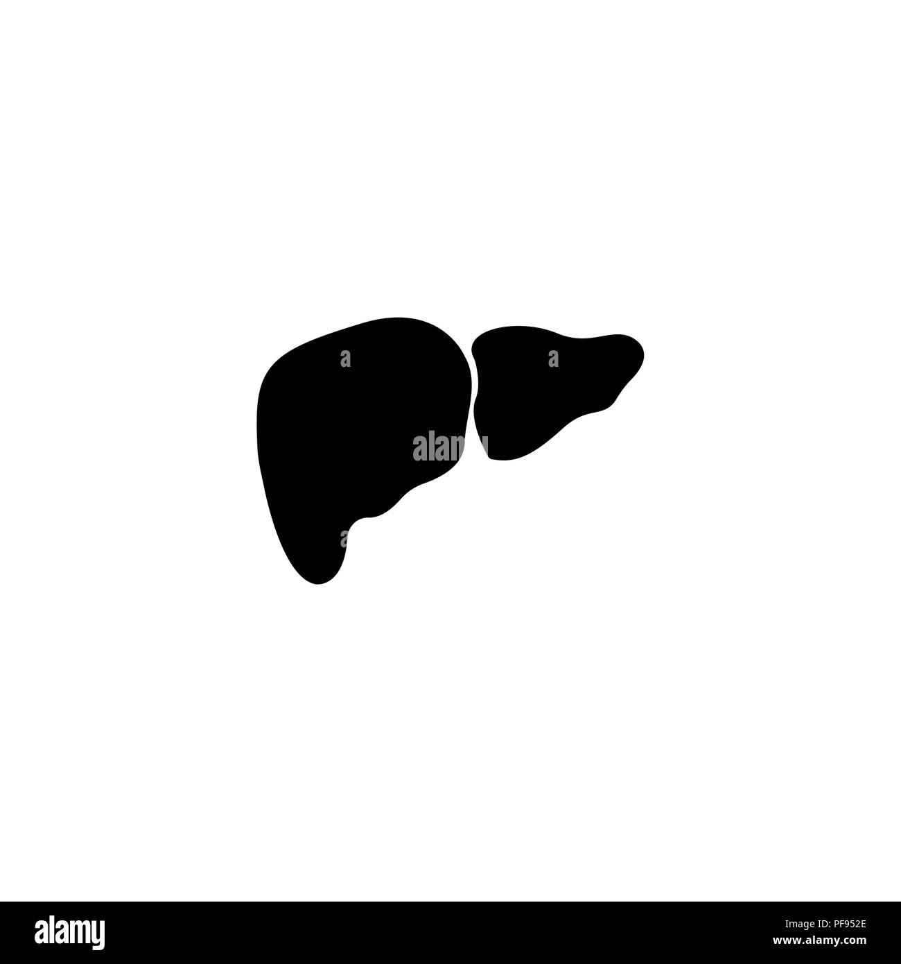 Web icon. Liver. vector illustration black on white background Stock ...