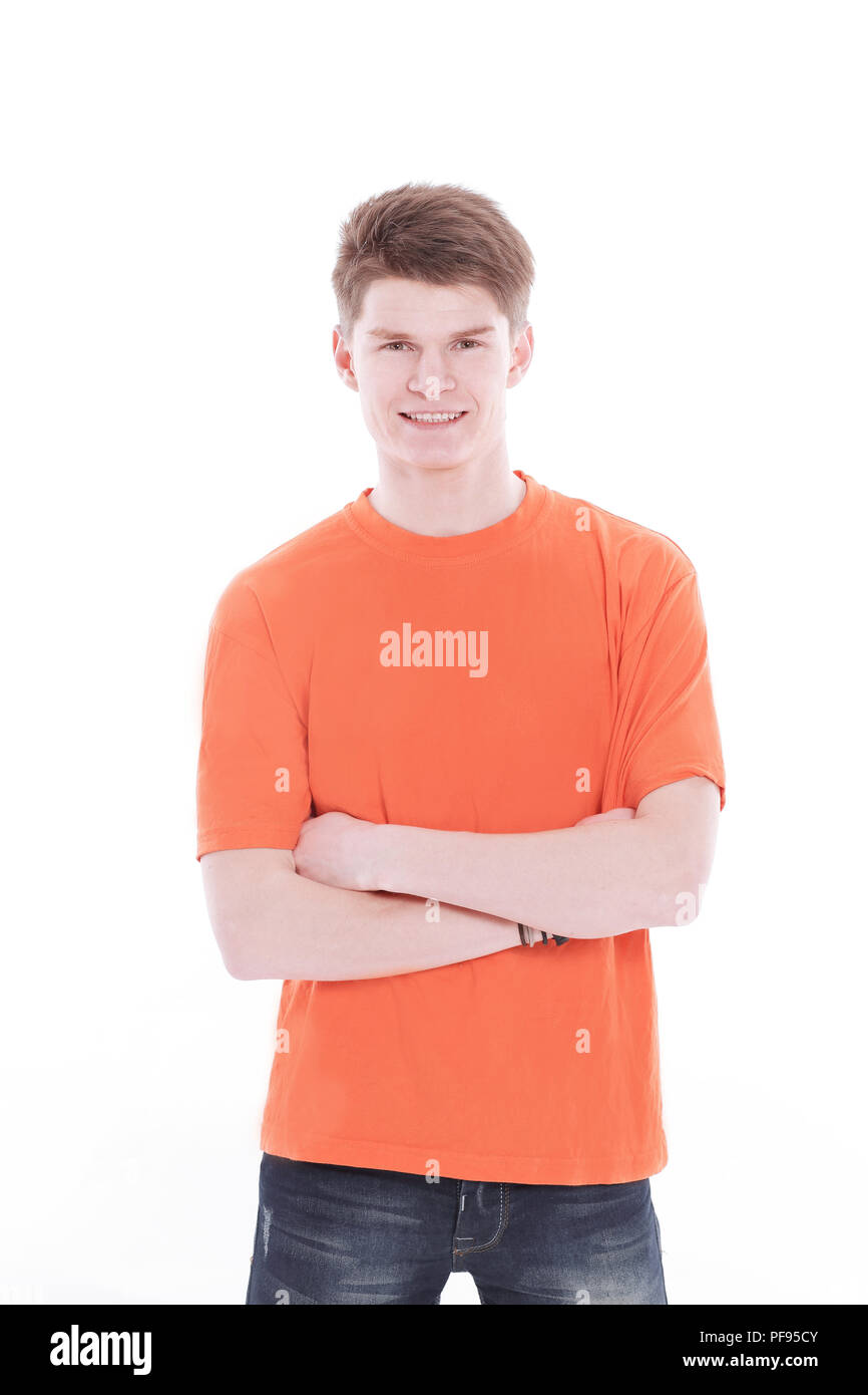 Person in orange shirt hi-res stock photography and images - Alamy