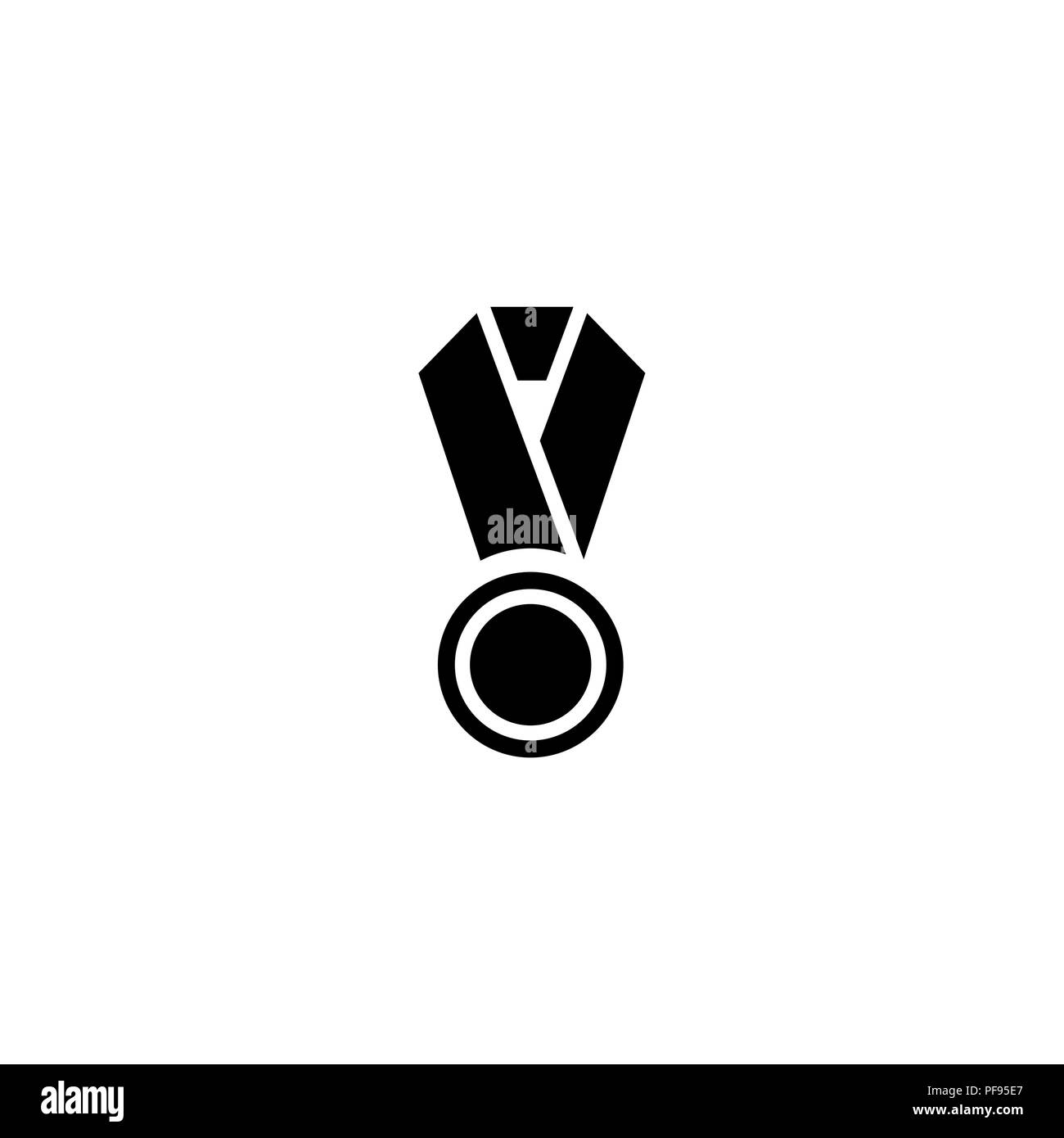 Web icon. Medal. vector illustration black on white background Stock Vector