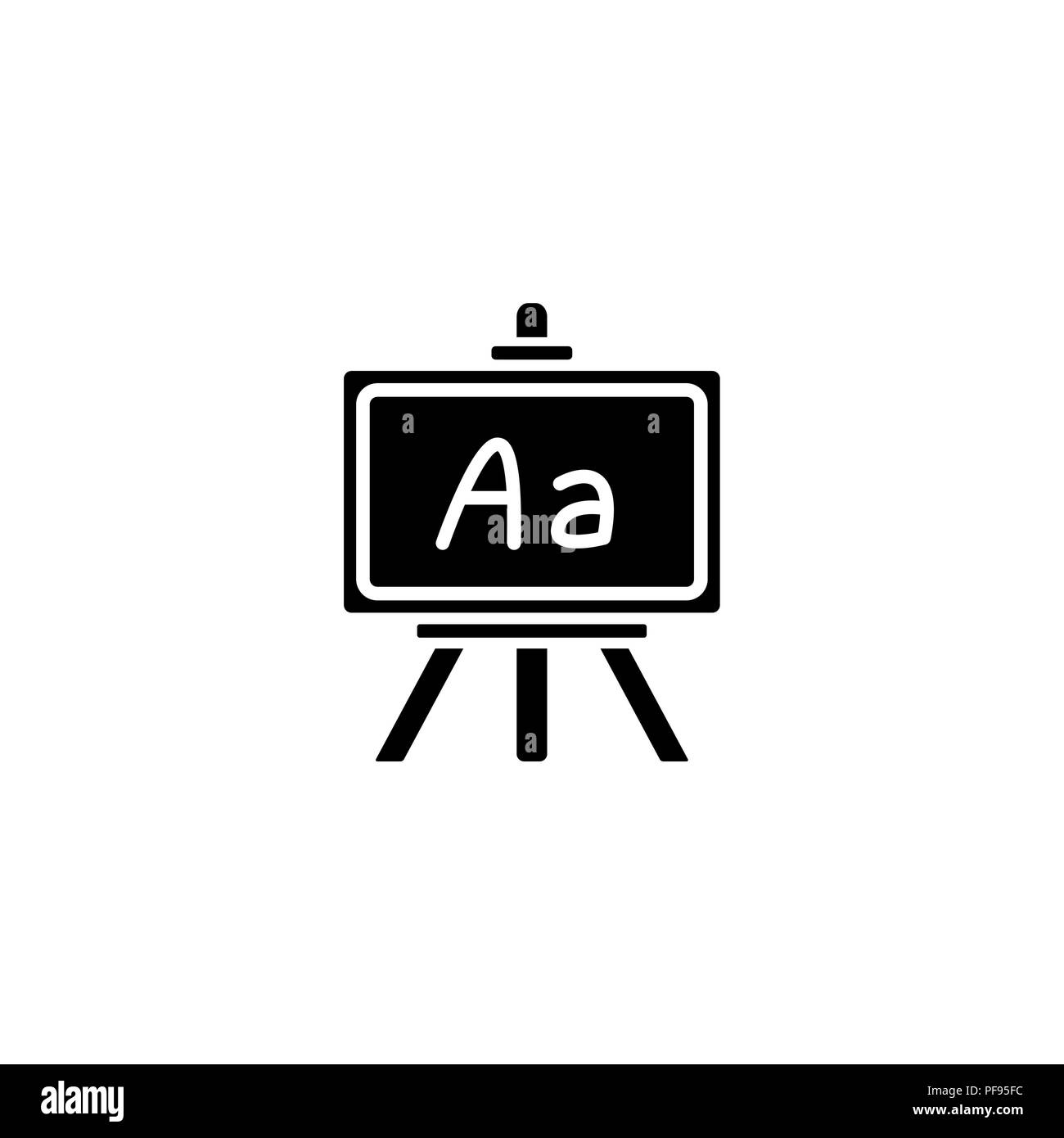 Web icon. Blackboard black on white background Stock Vector Image & Art