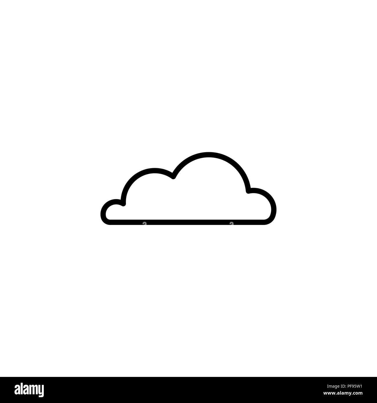 Web icon. Cloud. vector illustration black on white background Stock ...