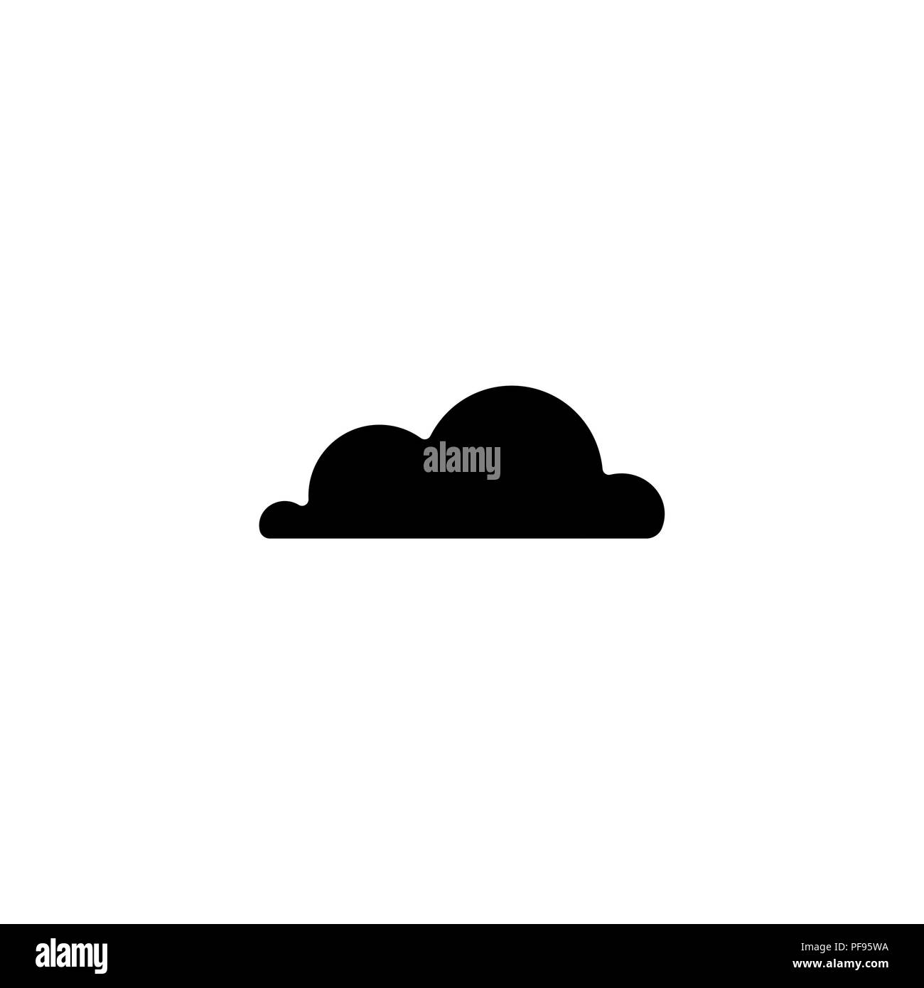 Web icon. Cloud. vector illustration black on white background Stock ...