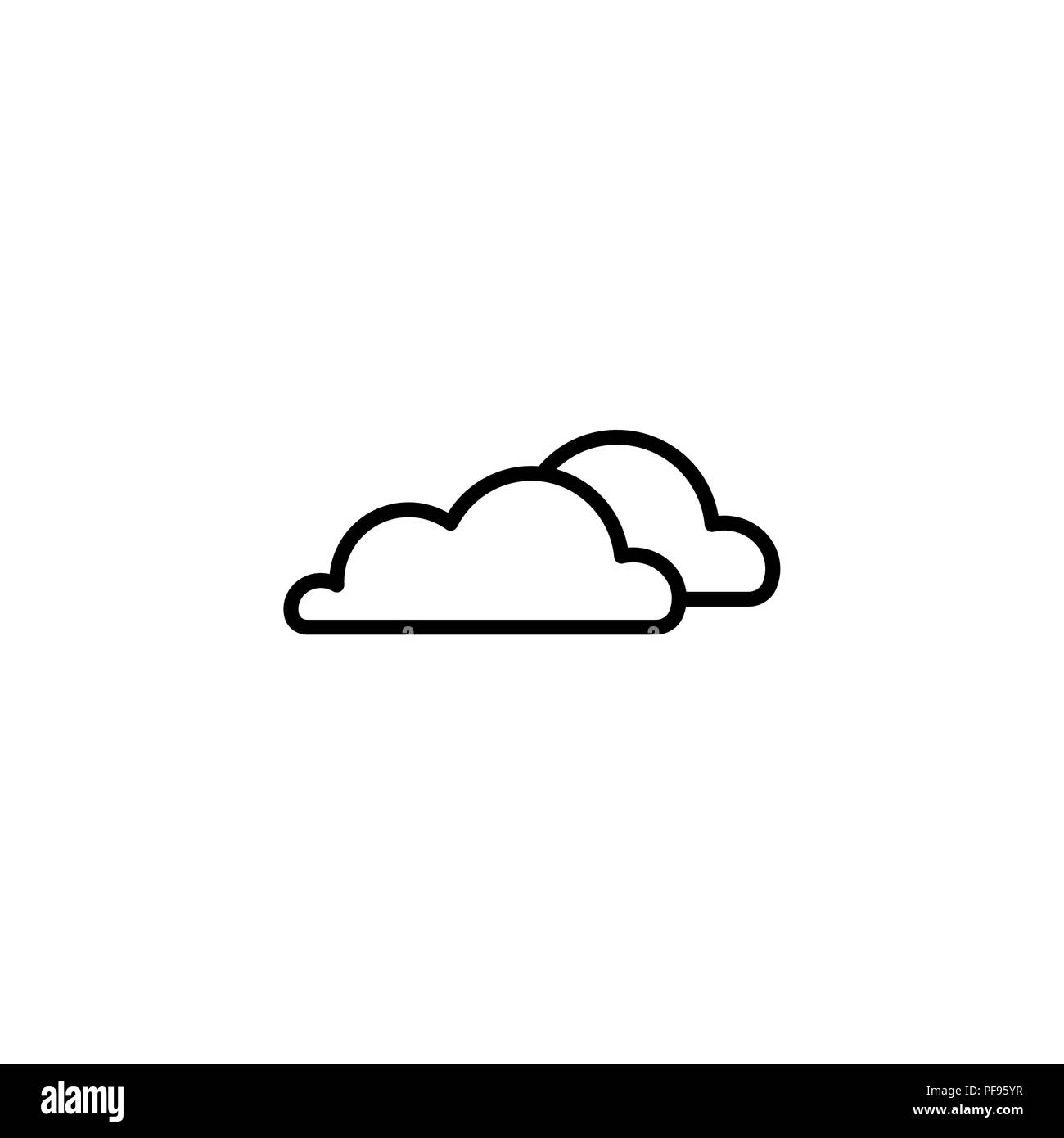 Web icon. Clouds. vector illustration black on white background Stock ...
