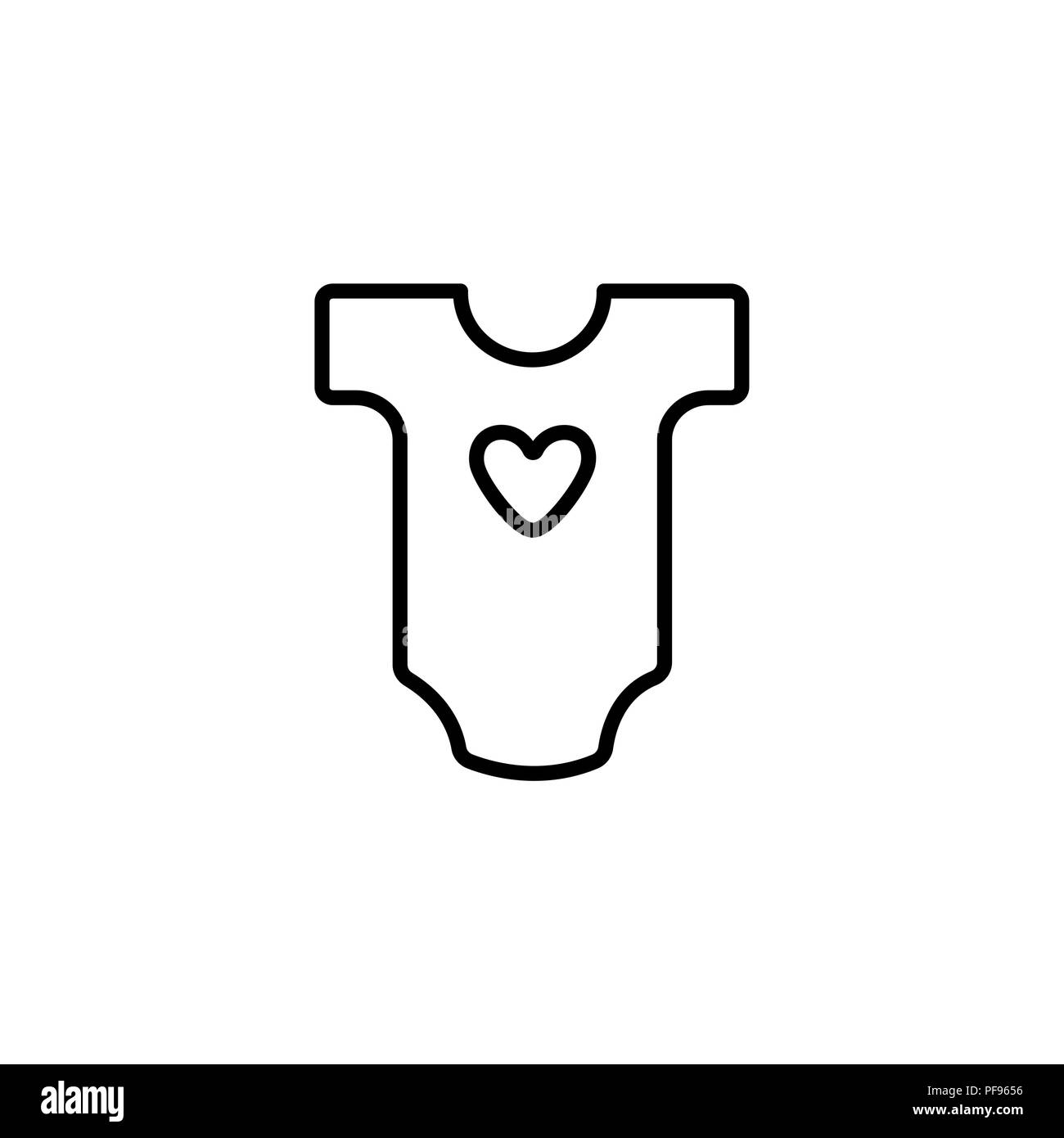 Web line icon. Baby clothes, children's body Stock Vector Image & Art ...