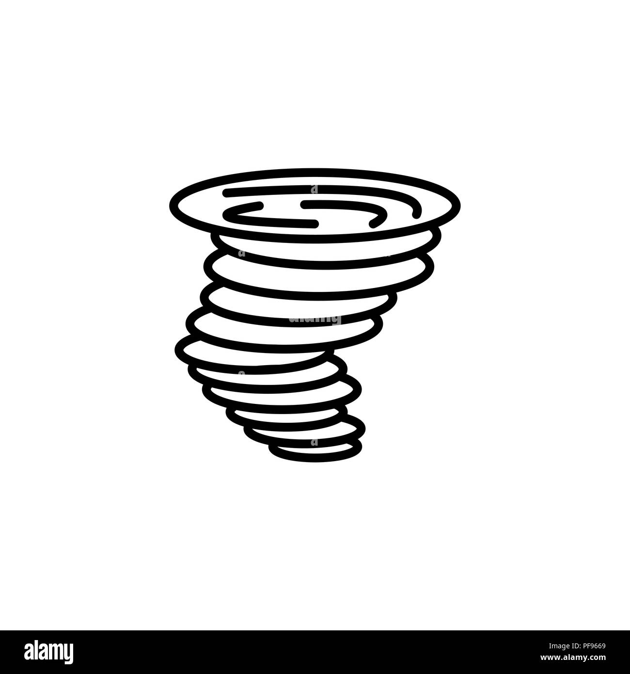 Web icon. Tornado black on white background Stock Vector Image & Art ...