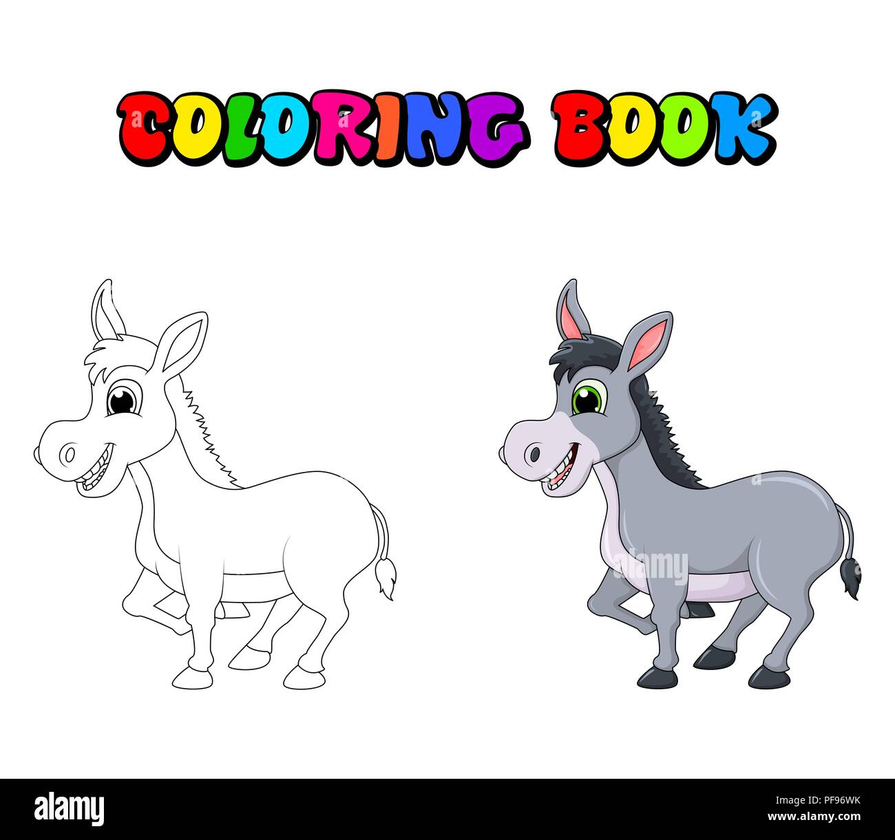 donkey cartoon character coloring book vector design isolated on white background Stock Vector Image & Art - Alamy donkey cartoon character coloring book vector design isolated on white background Stock Vector Image & Art - Alamy