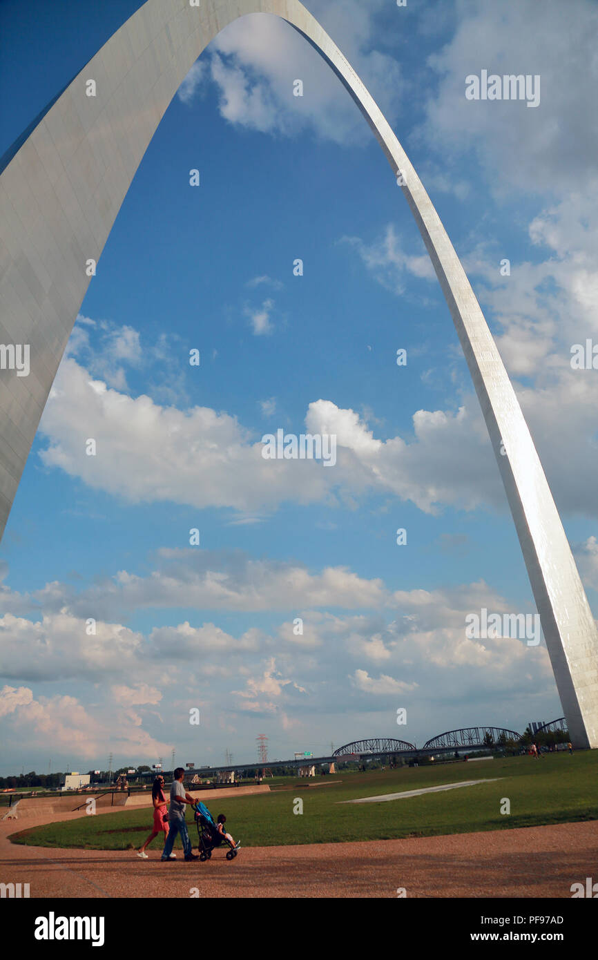 Gateway Arch National Park, in downtown St. Louis, MO. The park commemorates the Louisiana ...