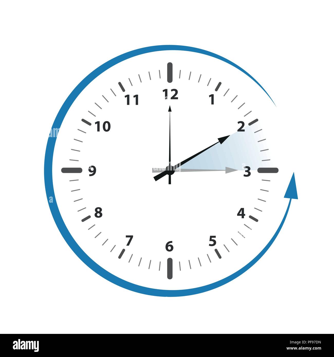 clock switch to winter time numbers vector illustration EPS10 Stock Vector
