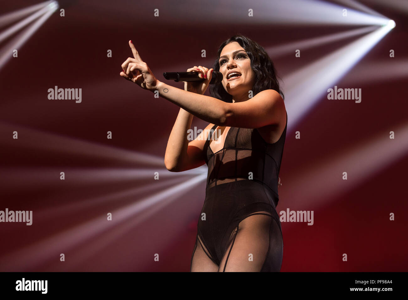 The British pop singer Jessie J. live at the 26th Blue Balls Festival in Lucerne, Switzerland Stock Photo