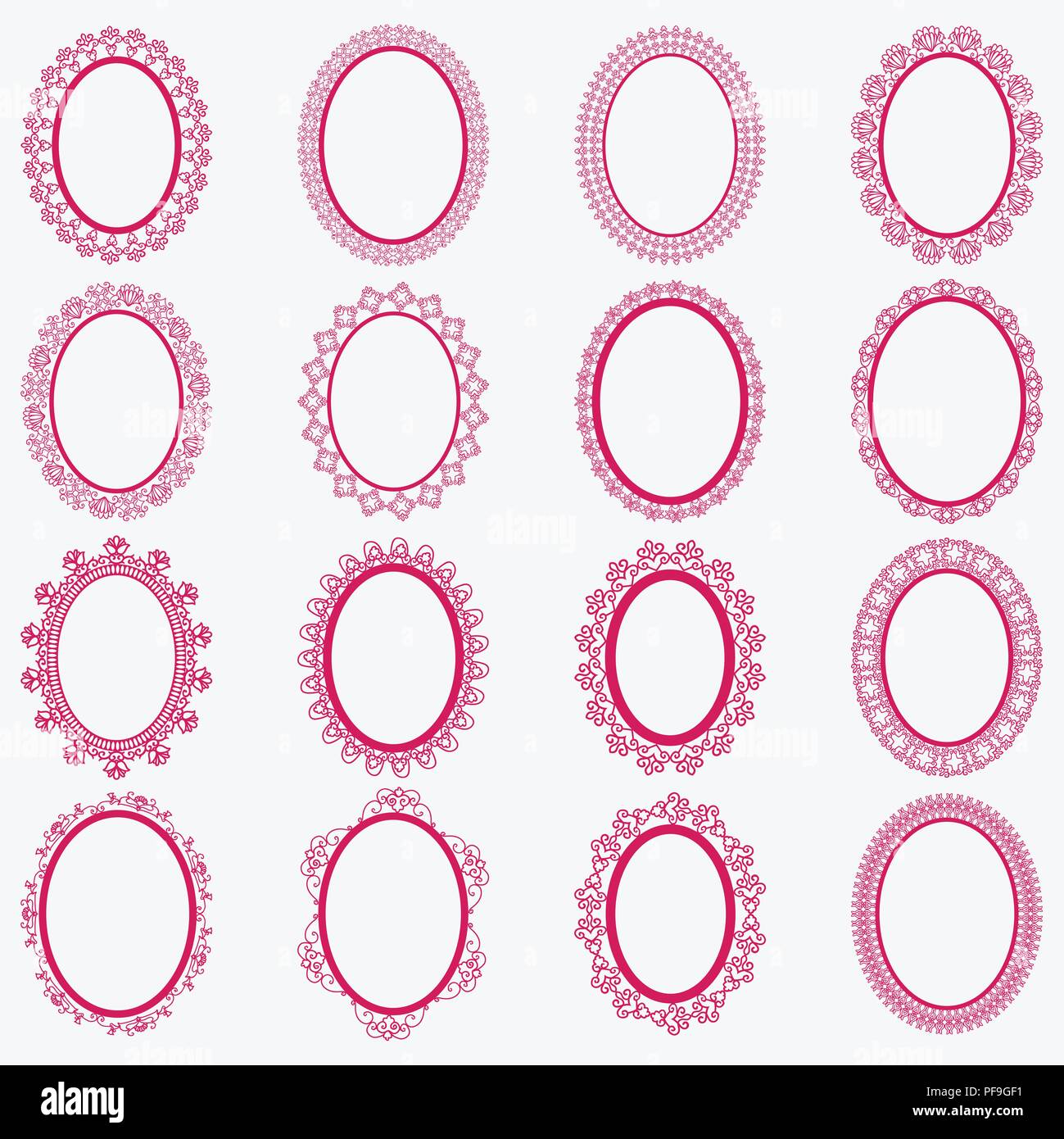 Elegant Lace Borders Frames laser cut Stock Vector