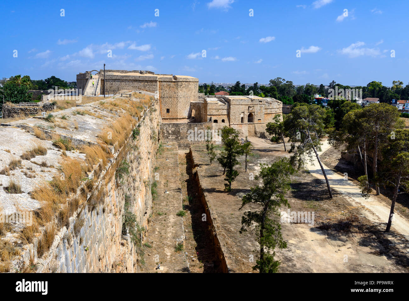 Rivettina Bastion and Venetian Walls in the old city of Famagusta (Gazimagusa) in the Turkish Republic of Northern Cyprus Stock Photo