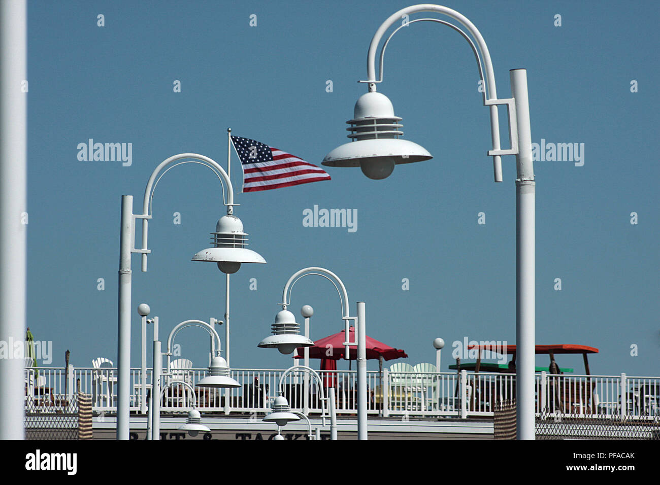 Street lights at Virginia Beach, USA Stock Photo Alamy