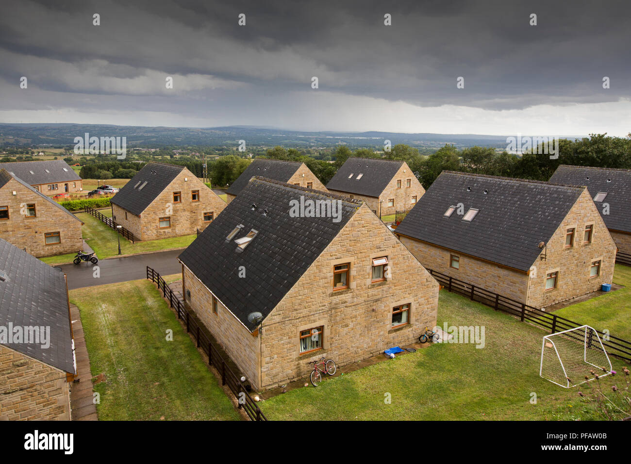 Thunderstorms passing over longridge in the Ribble Valley, Lancashire ...