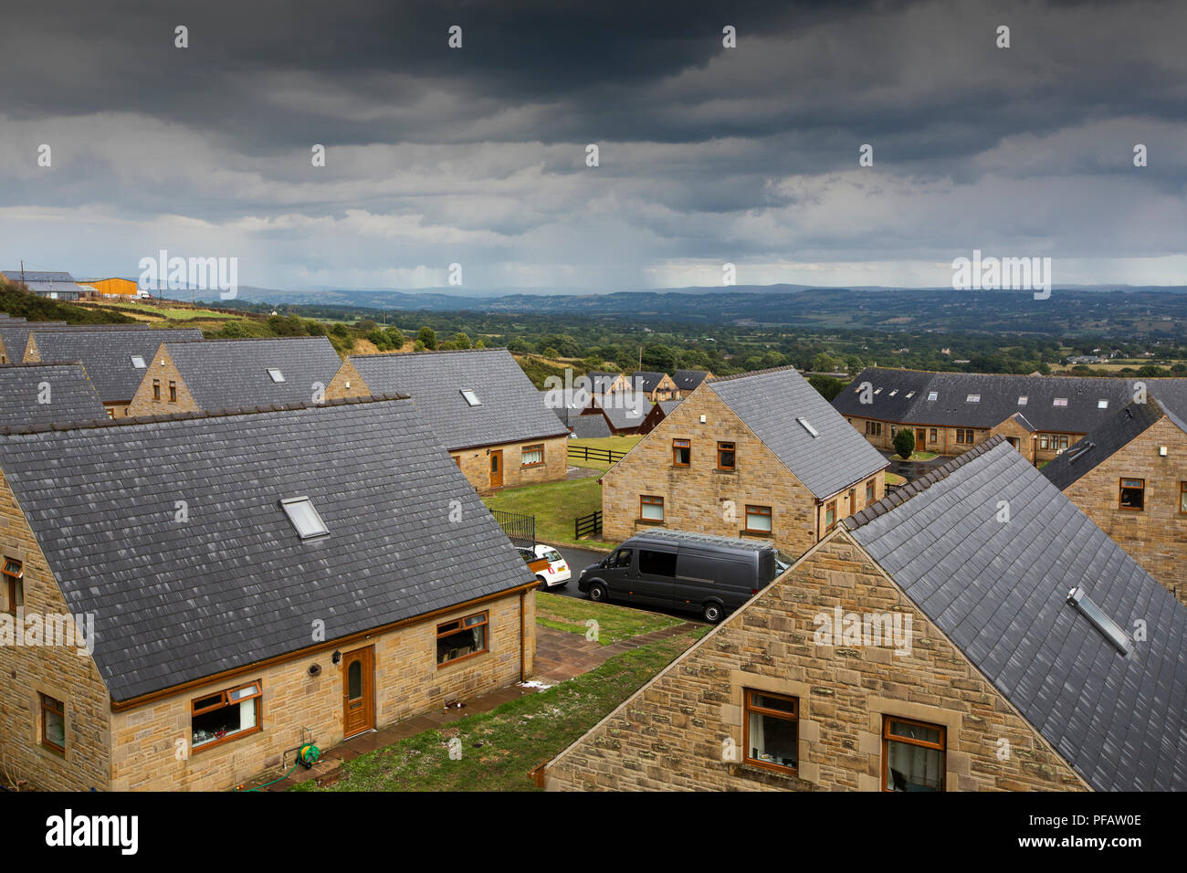 Thunderstorms passing over longridge in the Ribble Valley, Lancashire ...