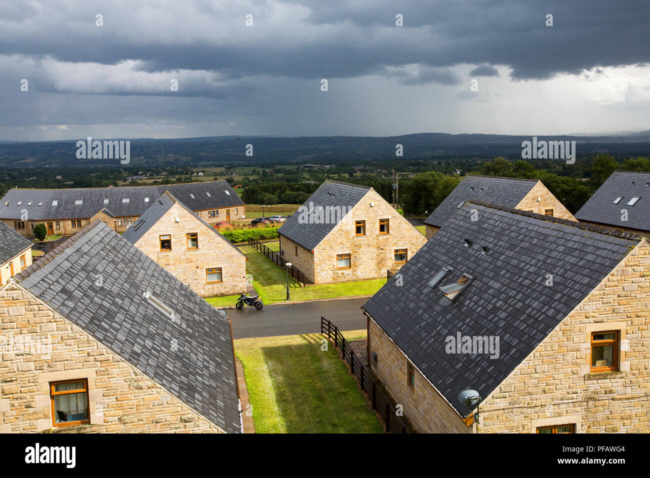 Thunderstorms passing over longridge in the Ribble Valley, Lancashire ...