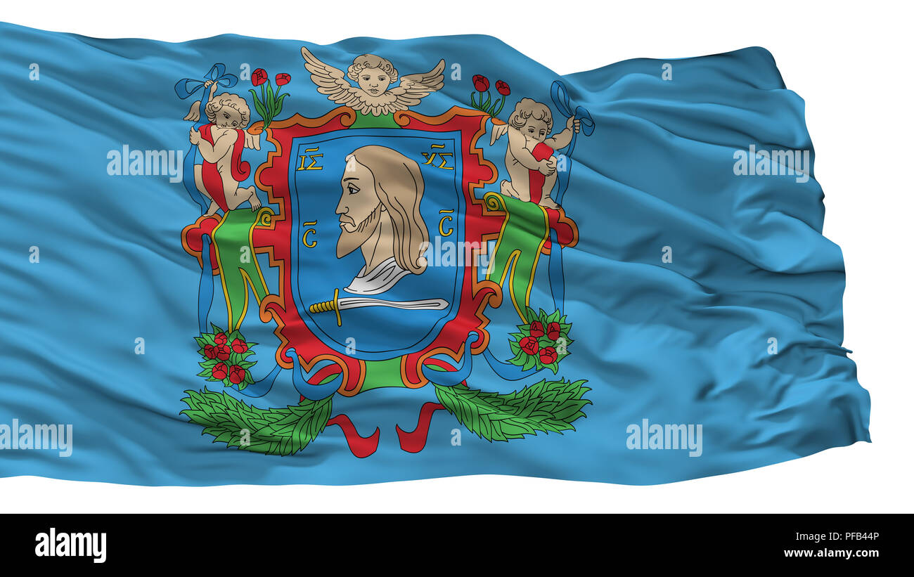 Viciebsk City Flag, Belarus, Isolated On White Background Stock Photo