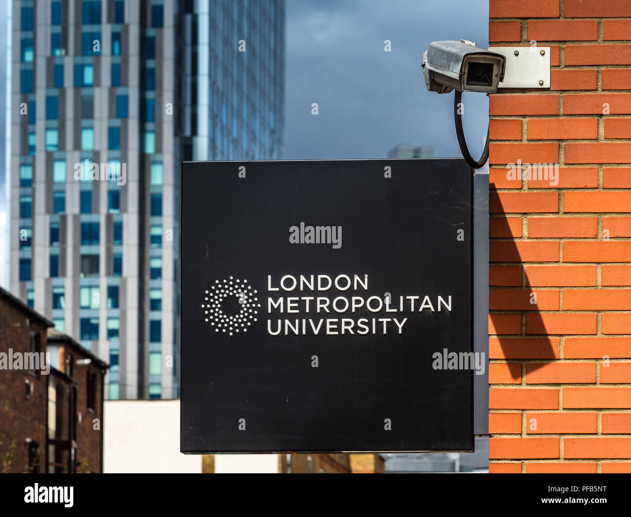 London Metropolitan University Aldgate Campus also known as London Met, formed in 2002 by merger of the North London and London Guildhall Universities Stock Photo