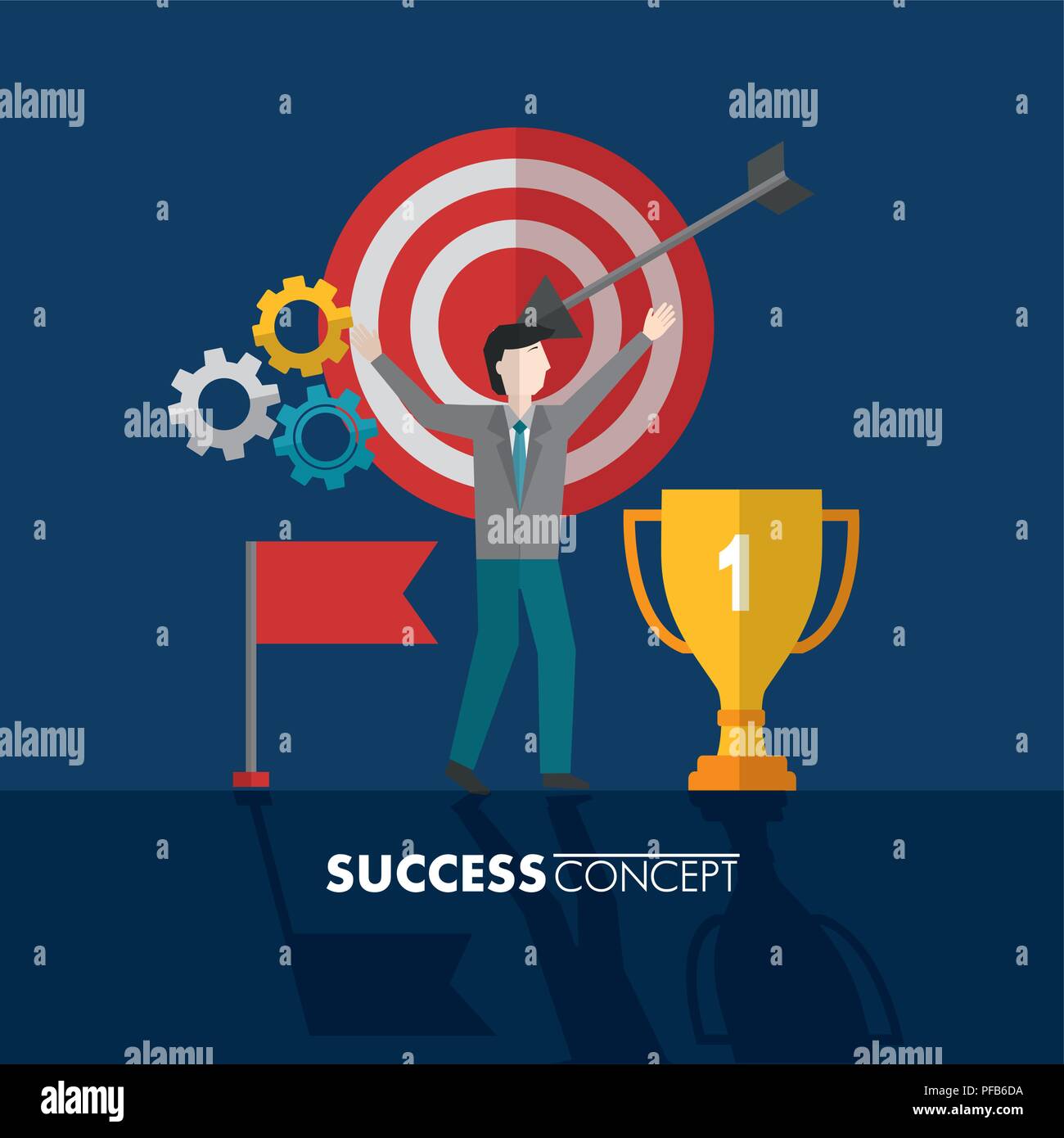 success concept card Stock Vector Image & Art - Alamy