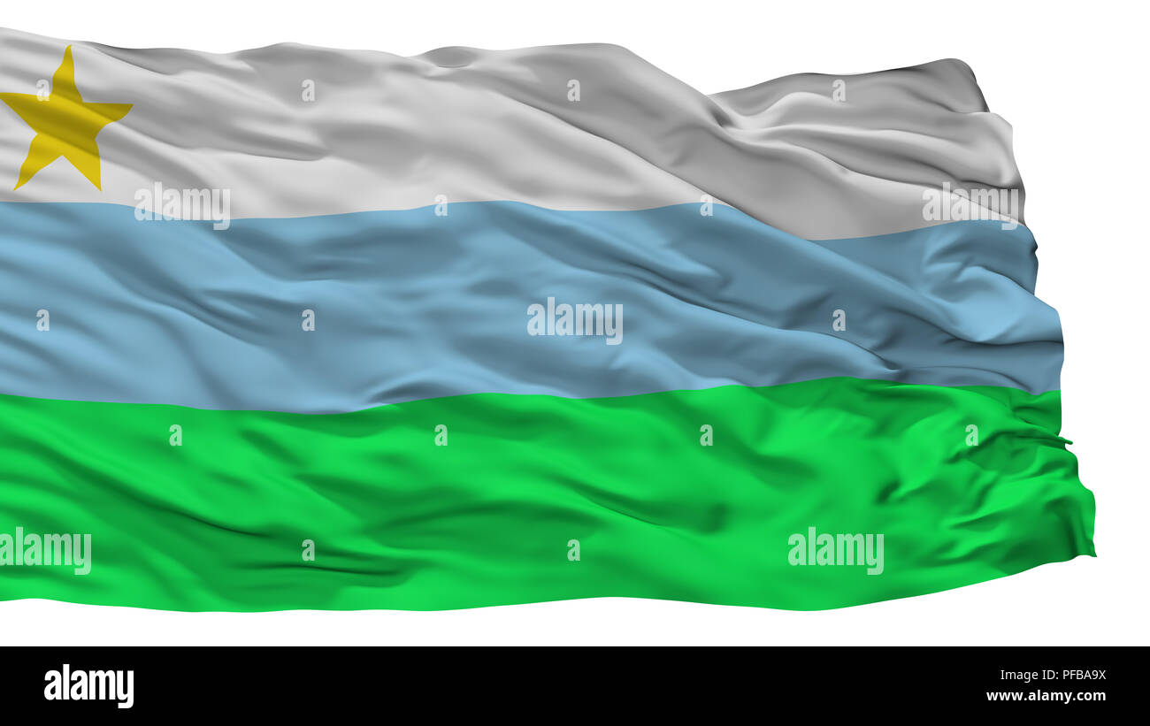 Puerto Guzman City Flag, Colombia, Putumayo Department, Isolated On