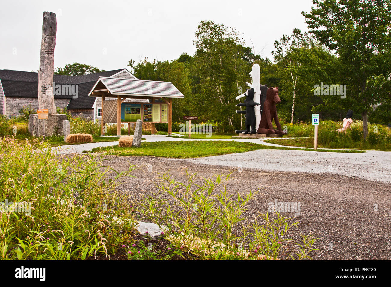 Maine, Cushing, River Land Preserve, Langlois Sculpture Garden, Bernard Langlais, artist