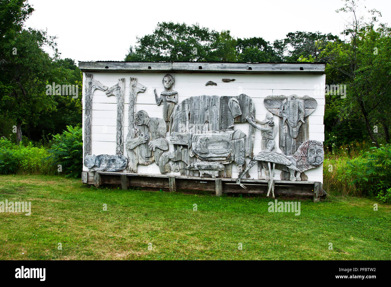 Maine, Cushing, River Land Preserve, Langlois Sculpture Garden
