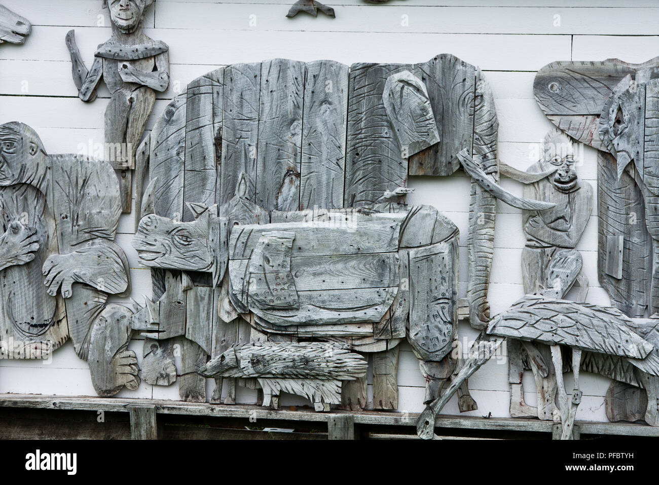 Maine, Cushing, River Land Preserve, Langlois Sculpture Garden