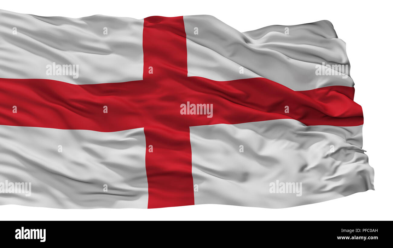 Genoa City Flag, Italy, Isolated On White Background Stock Photo Alamy