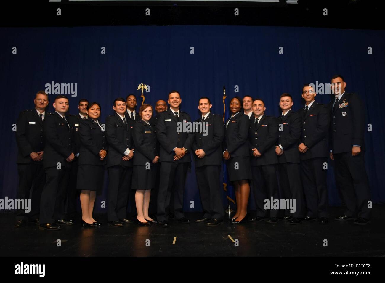 German Rotc Maj. Gen. Anthony P. German stands with the graduating Air Force ROTC ...