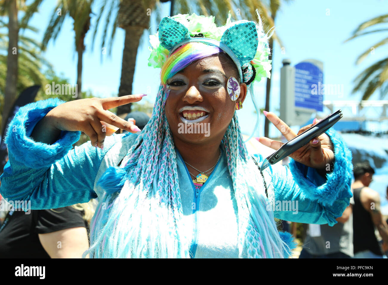 San Diego, California, USA. 22nd July, 2018. The grandaddy of annual comics conventions, this sci-fi/animation mecca has cosplay contests, screenings, & countless panels with artists and showrunners. People walked around in costumes. Credit: Katrina Kochneva/ZUMA Wire/Alamy Live News Stock Photo