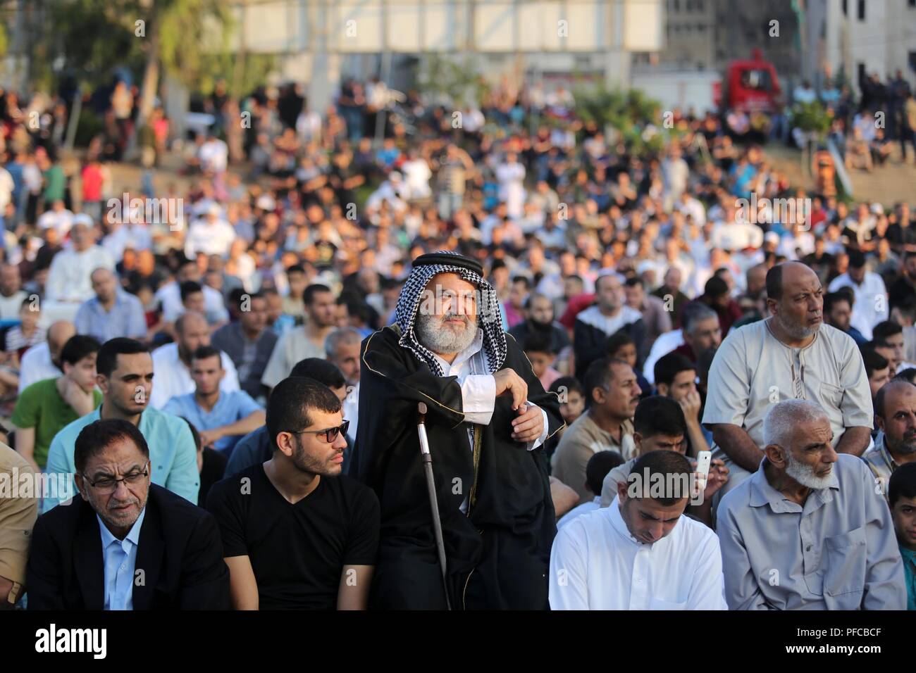 Muslims In Gaza Gaza City, Gaza Strip, Palestinian Territory. 21st Aug, 2018 ...