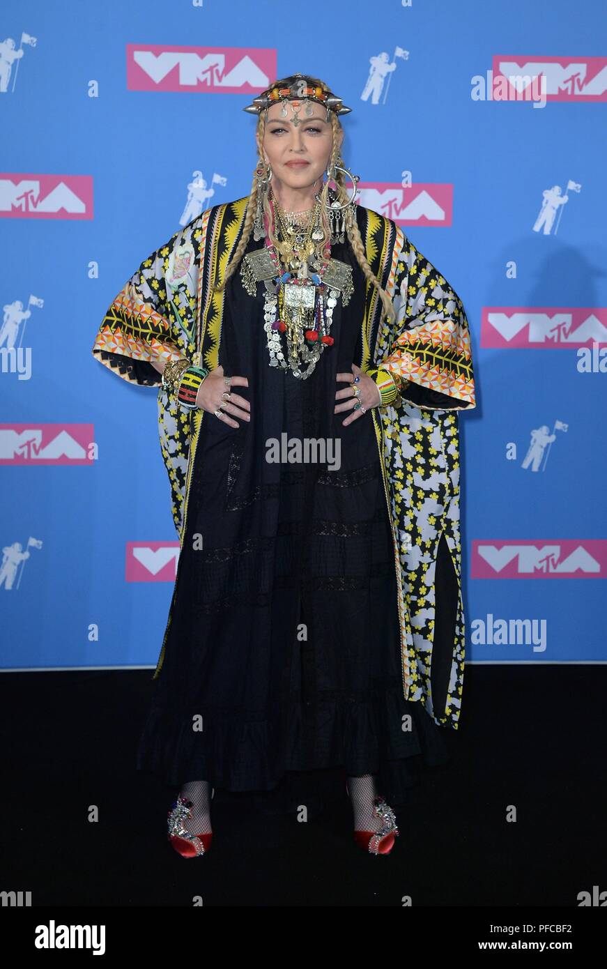 New York, NY, USA. 20th Aug, 2018. Madonna at arrivals for 2018 MTV VMAs - Arrivals Part 3, Radio City Music Hall, New York, NY August 20, 2018. Credit: Kristin Callahan/Everett Collection/Alamy Live News Stock Photo