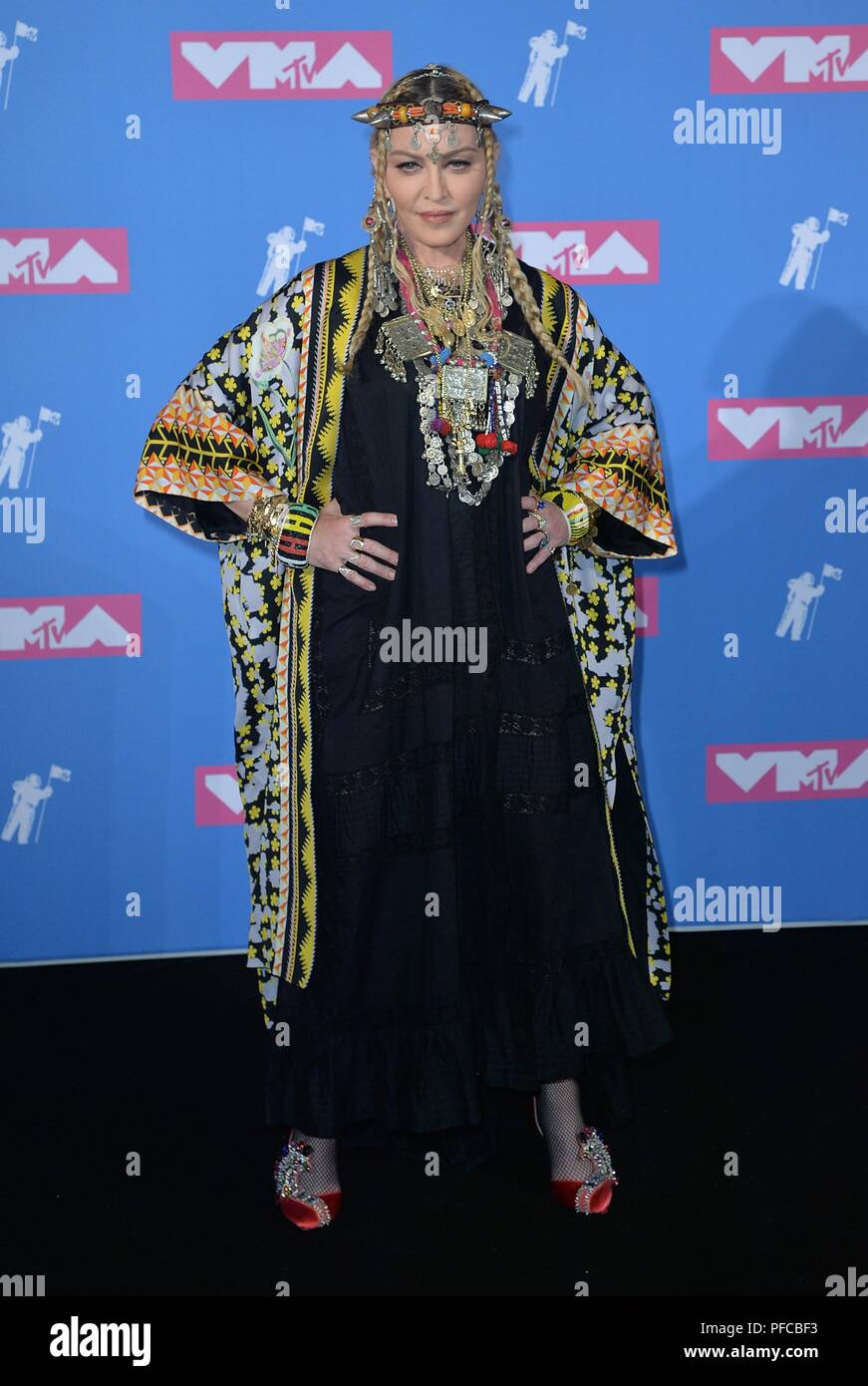 New York, NY, USA. 20th Aug, 2018. Madonna at arrivals for 2018 MTV VMAs - Arrivals Part 3, Radio City Music Hall, New York, NY August 20, 2018. Credit: Kristin Callahan/Everett Collection/Alamy Live News Stock Photo