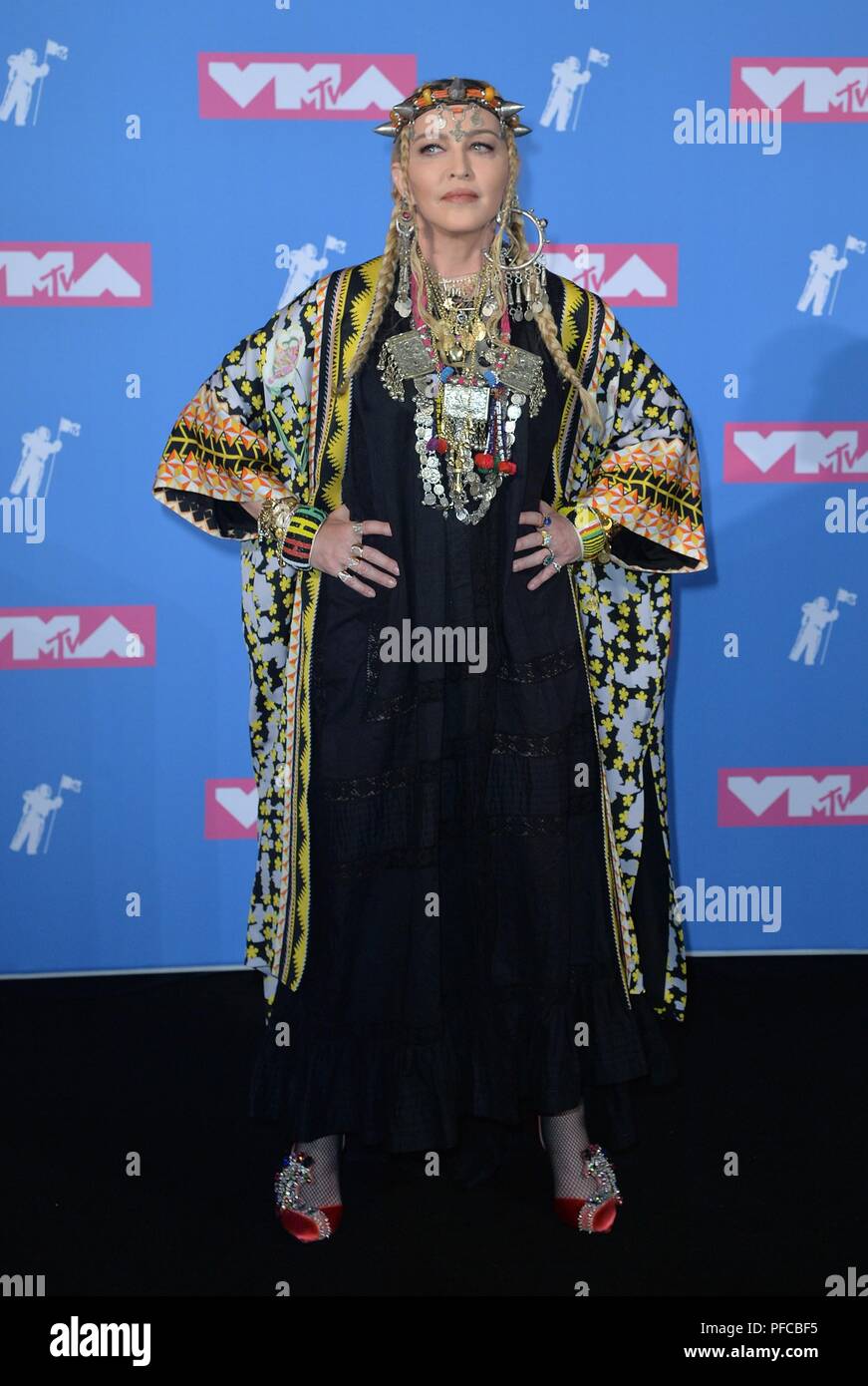 New York, NY, USA. 20th Aug, 2018. Madonna at arrivals for 2018 MTV VMAs - Arrivals Part 3, Radio City Music Hall, New York, NY August 20, 2018. Credit: Kristin Callahan/Everett Collection/Alamy Live News Stock Photo