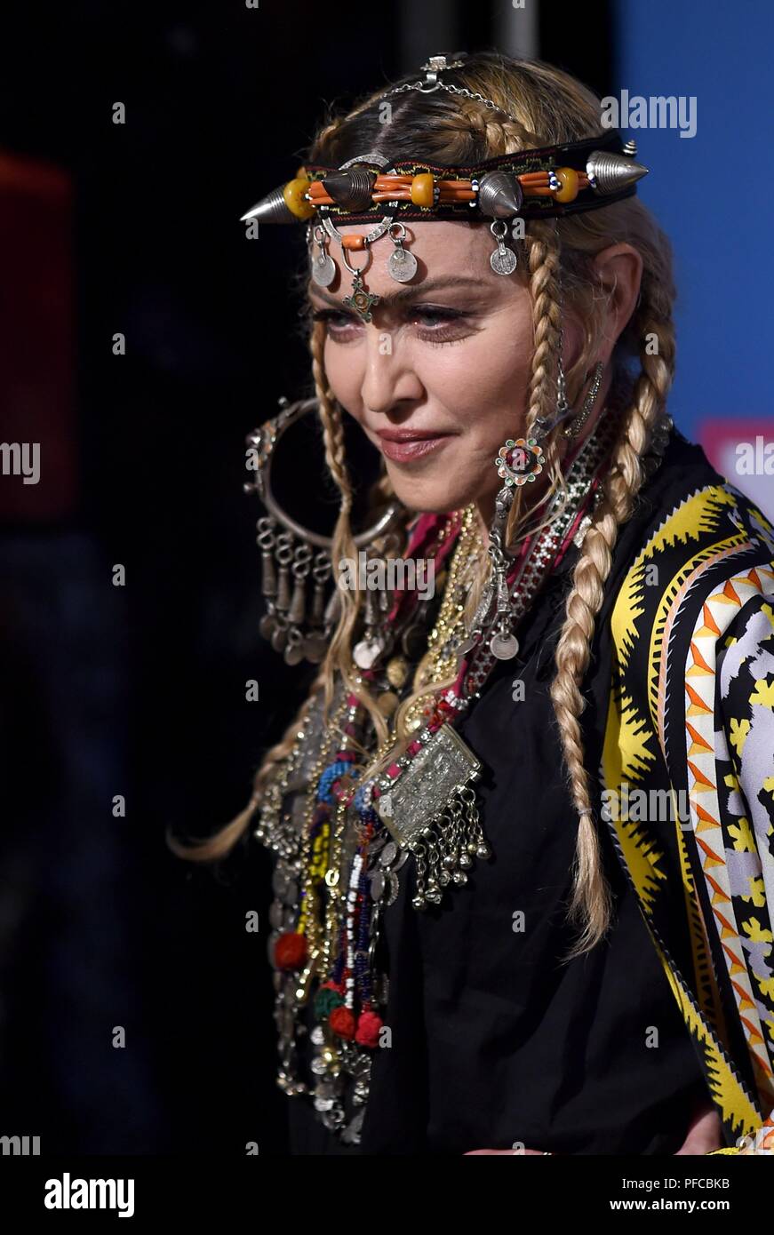 New York, NY, USA. 20th Aug, 2018. Madonna at arrivals for 2018 MTV VMAs - Arrivals Part 3, Radio City Music Hall, New York, NY August 20, 2018. Credit: Kristin Callahan/Everett Collection/Alamy Live News Stock Photo