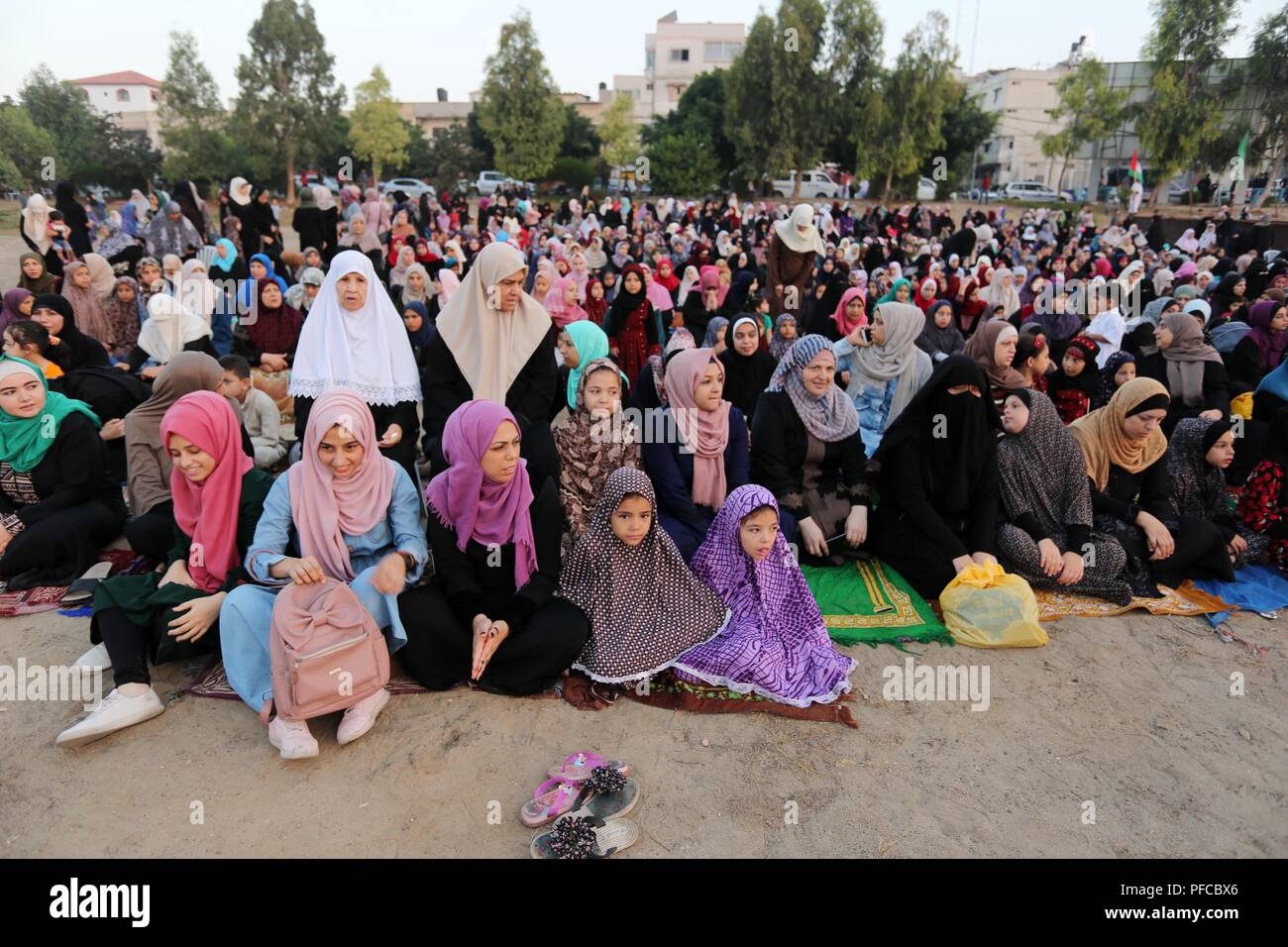 Muslims In Gaza Gaza City, Gaza Strip, Palestinian Territory. 21st Aug, 2018 ...