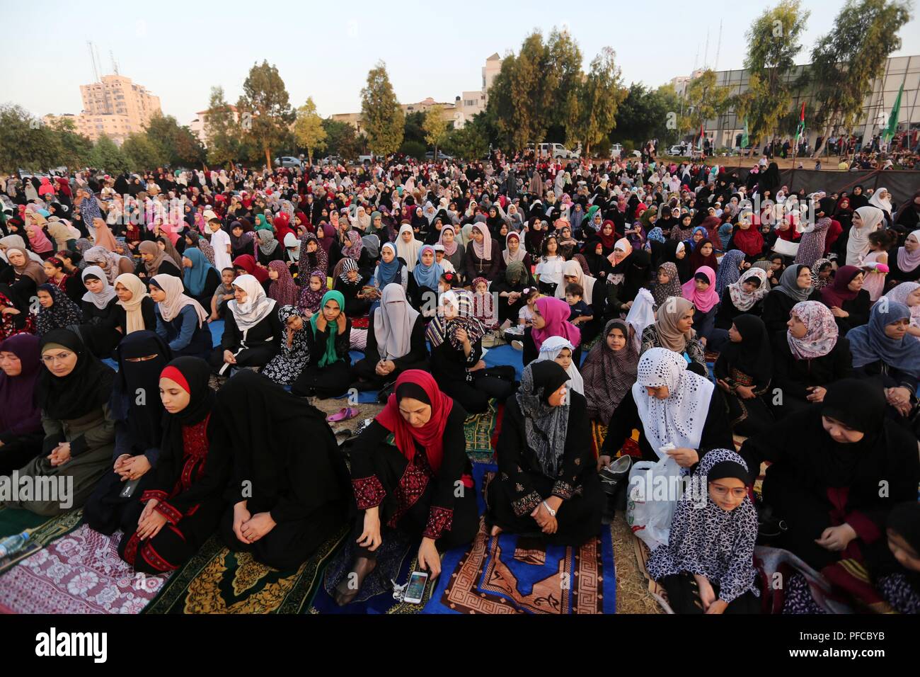 Muslims In Gaza Gaza City, Gaza Strip, Palestinian Territory. 21st Aug, 2018 ...