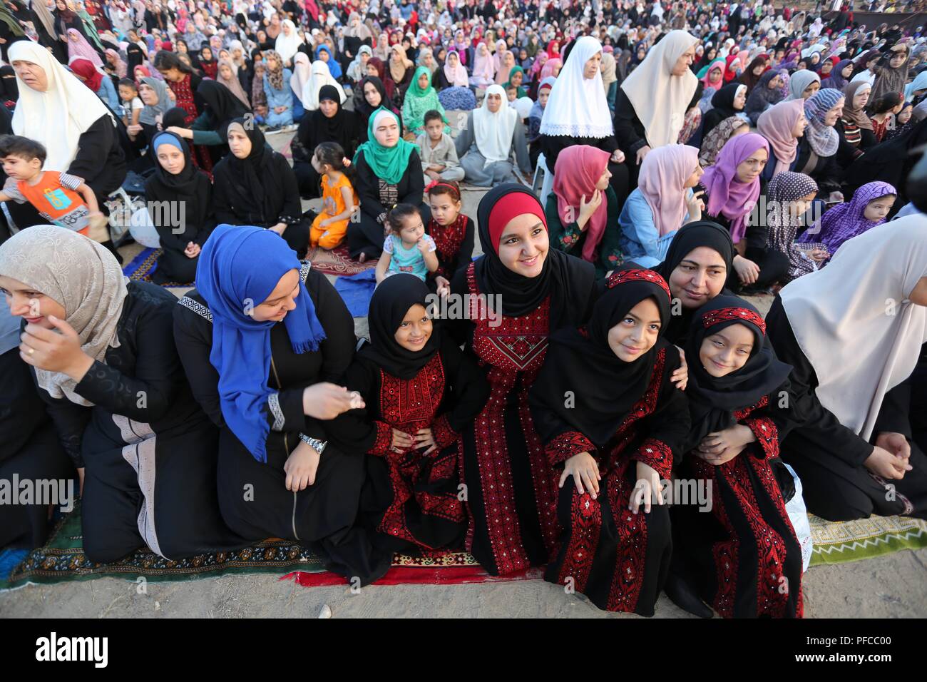 Muslims In Gaza Gaza City, Gaza Strip, Palestinian Territory. 21st Aug, 2018 ...