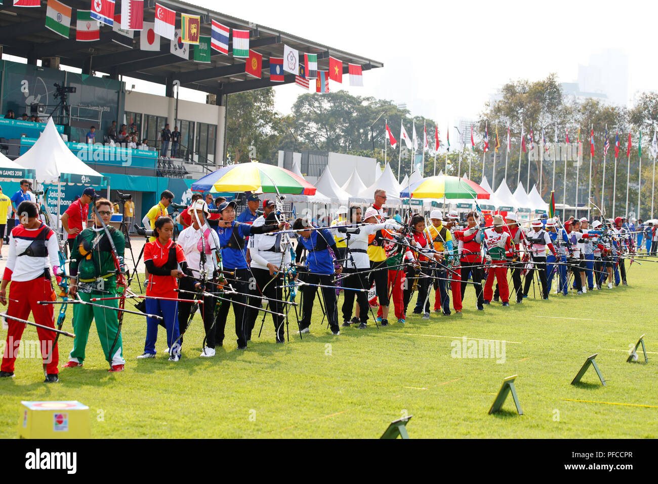 Jakarta, Indonesia. 21st Aug, 2018. General view Archery Women's Recurve Individual Ranking