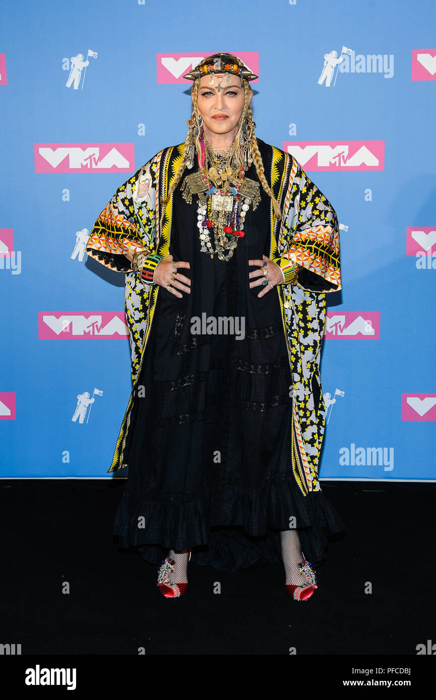 New York, NY, USA. 20th Aug, 2018. 20 August 2018 - New York, New York - Madonna. 2018 MTV Video Music Awards at Radio City Music Hall. Photo Credit: Mario Santoro/AdMedia Credit: Mario Santoro/AdMedia/ZUMA Wire/Alamy Live News Stock Photo